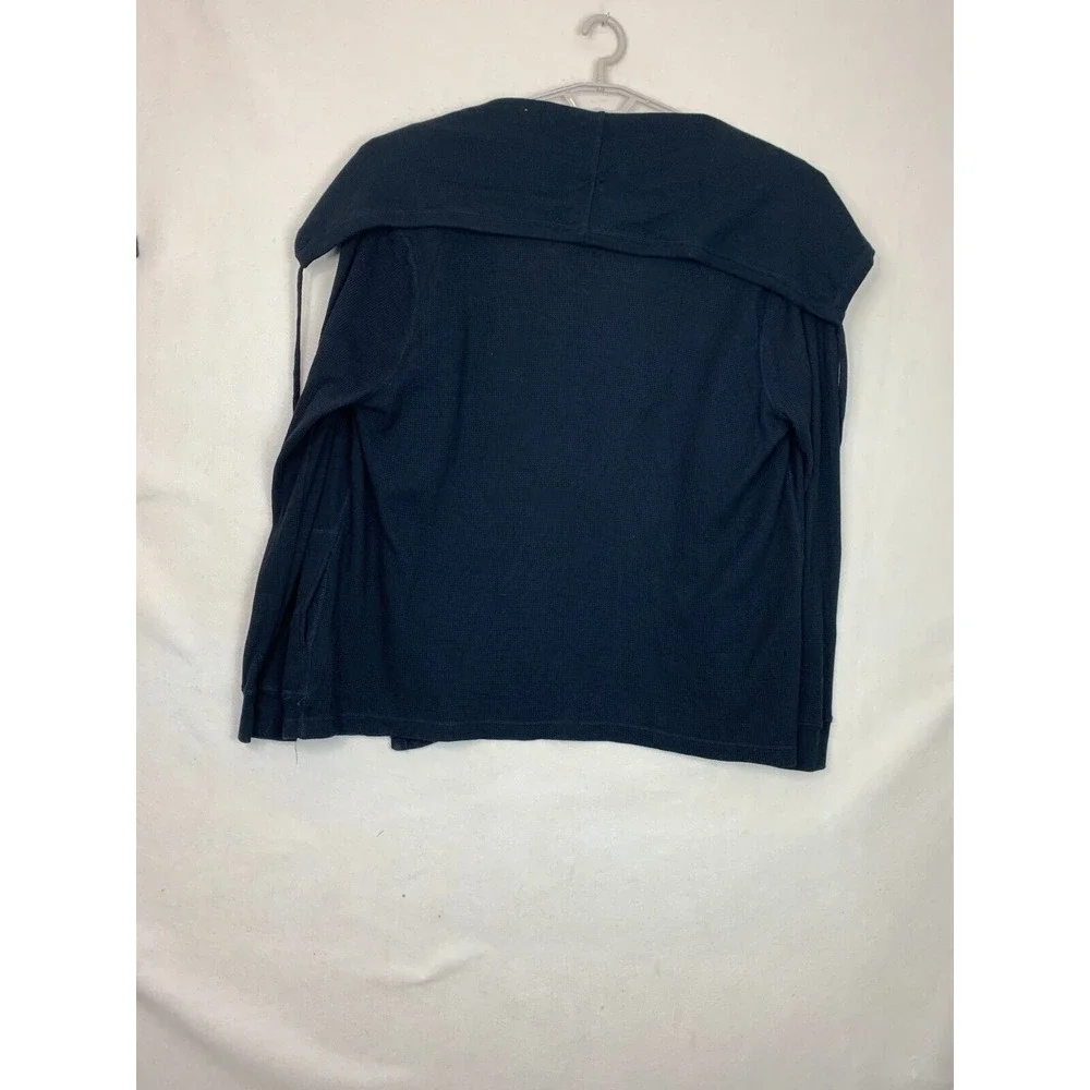 Ralph Lauren Women's Sport Cardigan Black Open Front Long sleaves size ‎ XL